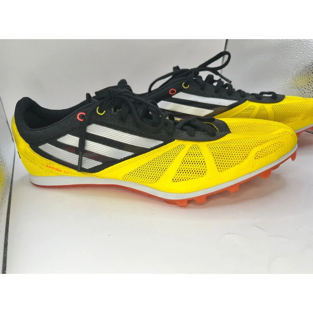 Adidas Adizero Track and Field Mens 10 Yellow Black‎ Running Shoes No Spikes